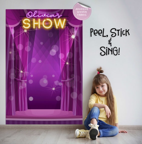 Theater Stage Wall Decal For Kids, Nursery Wall Sticker, Peel And Stick