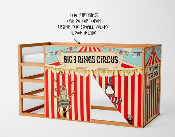 Playhouse For Ikea Kura Bed Circus Playhouse Curtains Loft Bed Custom Bed Tent Bed Accessories Bunk Bed House Maxtrix Mid Loft Full By Tppcards Catch My Party