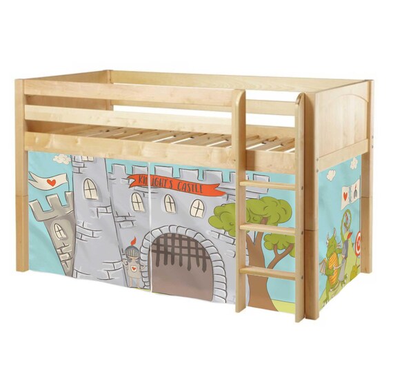 Playhouse For Maxtrix Mid Loft Bed Knight Playhouse Curtains