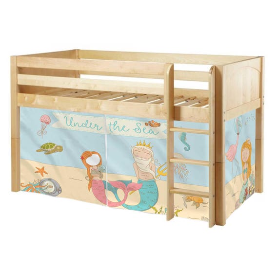 Playhouse For Maxtrix Mid Loft Bed Mermaid Curtains Playhouse For Maxtrix Mid Loft Bed Mermaid Curtains Custom Tent Bunk Accessories House 01a