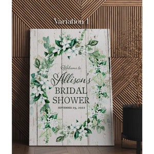 Bridal Shower Welcome Sign Foam Board With Eucalyptus Flowers, Greenery Bridal Shower Sign, Wildflowers Bridal Canvas Poster, Bridal Brunch