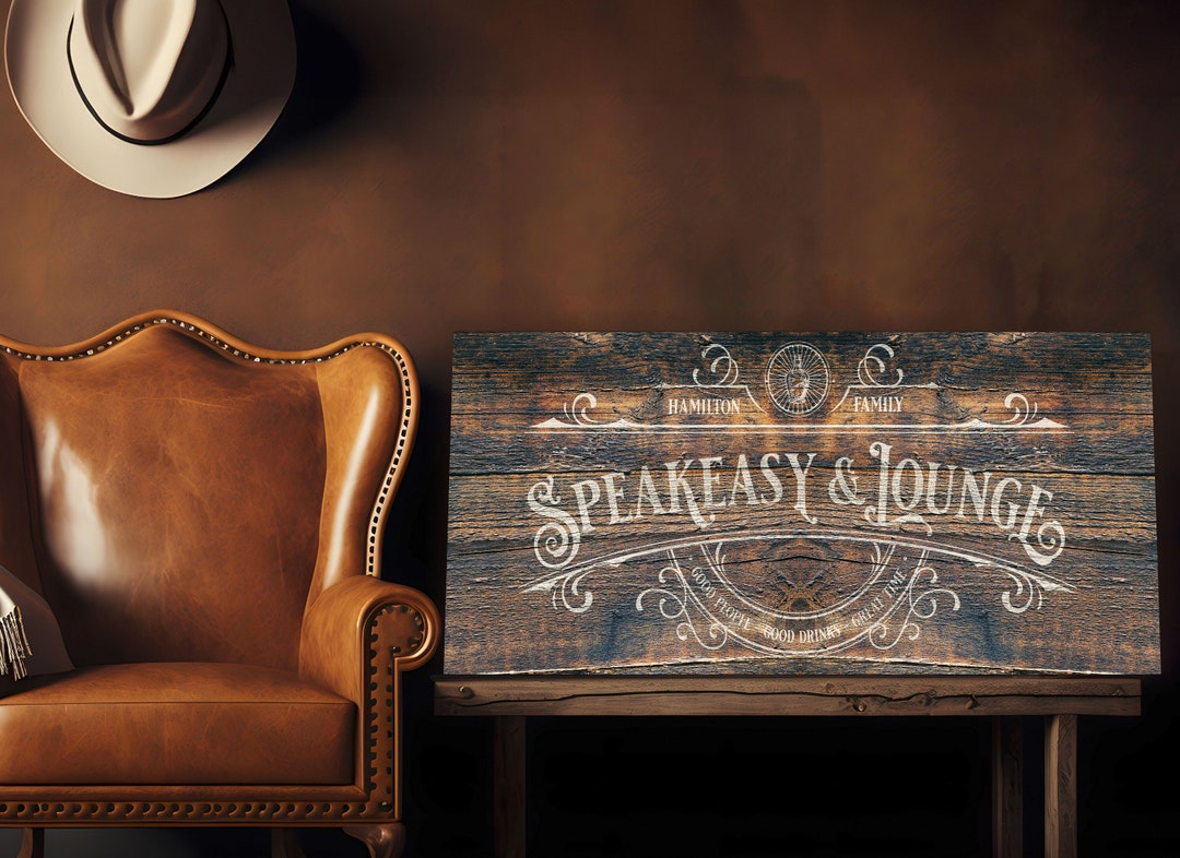 Home Bar Signs, Speakeasy Bar Sign, Man Cave Wall Decor, Garage Canvas ...