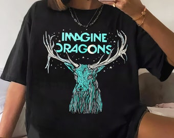 Vintage Imagine Dragons Night Vision Shirt, Imagine Dragons Deer Art T-Shirt, Imagine Dragons 2024 Tour Merch Shirt, Shirt For Fan
