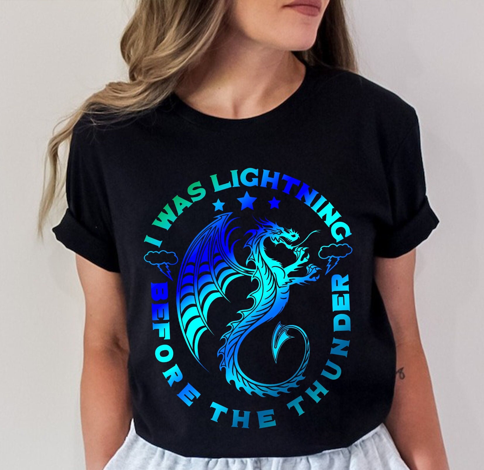 I Was Lightnings Before The Thunder Dragons T Shirt T-Shirt I Was Lightnings Before The Thunder Dragons T Shirt T-Shirt