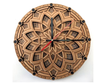 Houten wandklok