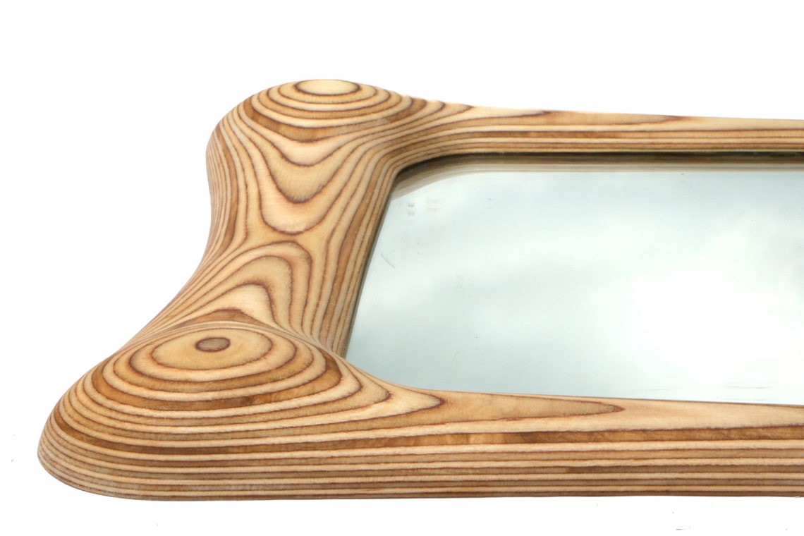 Wooden Wall Hanging Mirror for Living Room Bedroom or Hallway Etsy UK