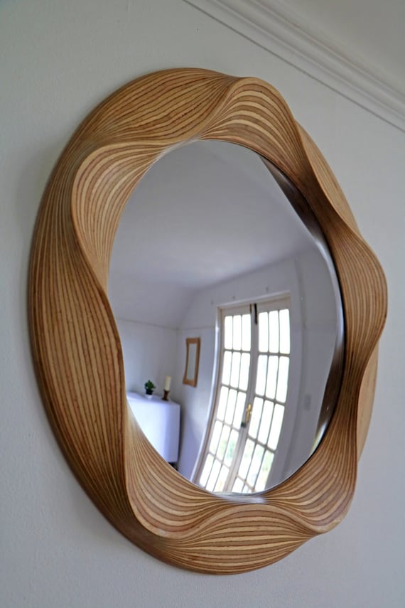 Convex Mirror Round Convex Mirrors Wooden Convex Mirror Etsy