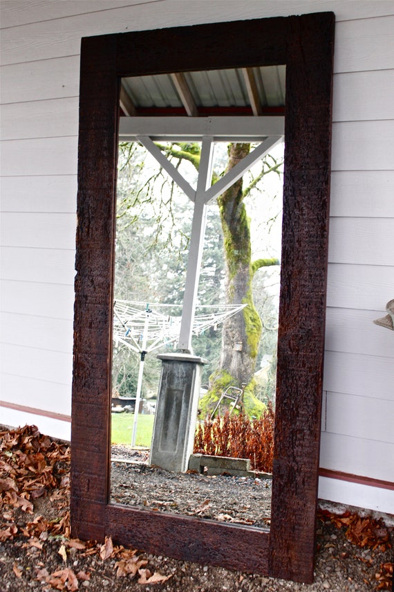 Floor to ceiling mirror reclaimed wood mirror large wood Etsy
