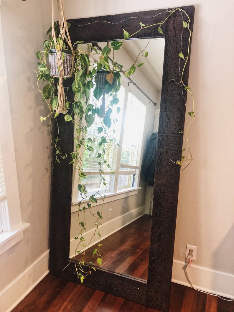 Floor to ceiling mirror reclaimed wood mirror large wood Etsy