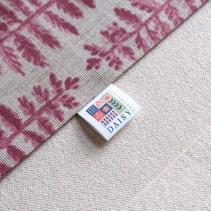 Personalised Fold Over Fabric Labels for Handmade, Custom Tags, Fabric Clothing Tags For Handmade, 25mm x 50mm Sewing tags, Knitted Crochet