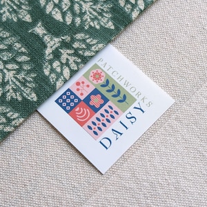 Personalised Fold Over Fabric Labels for Handmade, Custom Tags, Fabric Clothing Tags For Handmade, 25mm x 50mm Sewing tags, Knitted Crochet