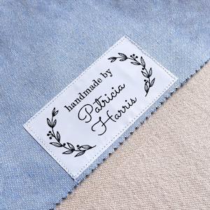 Etichette in tessuto per neonati, etichette per abbigliamento per neonati, etichette pieghevoli personalizzate con nome o logo – etichette da cucire in morbido cotone
