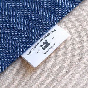 White Fabric Labels 50mm x 50mm,  Custom Colour ink, washable, eco and food safe,  PRECUT with your design 50x50mm