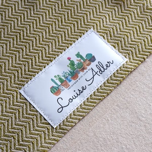 Fabric tags for knitting, custom tags for crochet, fabric tags 30mm x 30mm Sewing tags, Knitted Crochet labels, sewing, knitting crochet tag