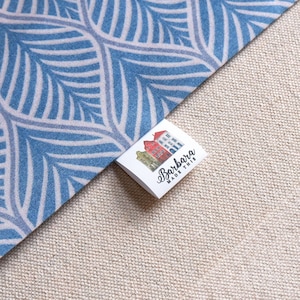 Personalised Fold Over Fabric Labels for Handmade, Custom Tags, Fabric Clothing Tags For Handmade, 50mm x 25mm Sewing tags, Knitted Crochet