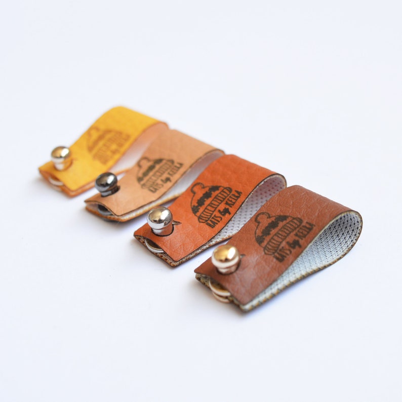 Kniting tags faux leather rivet tags no sew knitting tags Etsy