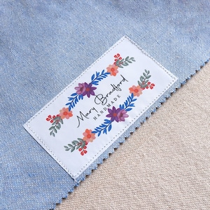 Handgefertigte Artikel Anpassen mit Ihrem eigenen Text, Nähen Gestrickt Häkeln Handgenähtes 30 mm x 30 mm