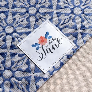 Etiquetas de tela para coser, etiquetas para acolchado, etiquetas para coser, Reino Unido, etiquetas para tejer, etiquetas para coser, etiquetas de marca, etiquetas de tela personalizadas - 100 x 50 mm