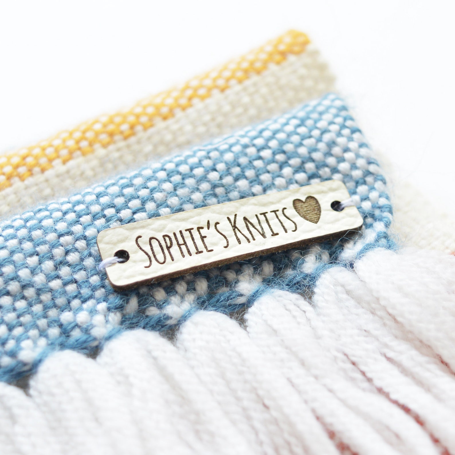Custom Knitting Labels Personalized Leather Labels Leather Etsy