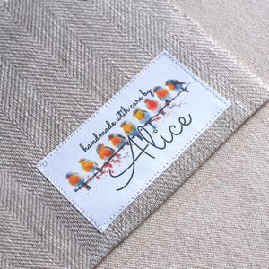 Personalised 100x50mmRectangle Centre Fold Foldable Faux Leather labels. Custom leather labels, Tags handmade, Tags Knitting