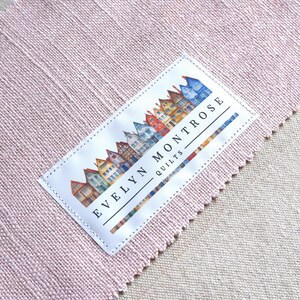 Personalised Fold Over Fabric Labels for Handmade, Custom Tags, Fabric Clothing Tags For Handmade, 50mmx50mm Sewing tags, Knitted Crochet