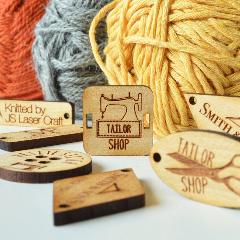 Custom Logo Tags Wood Tag Wooden Tags Crochet Wood Tags Etsy UK