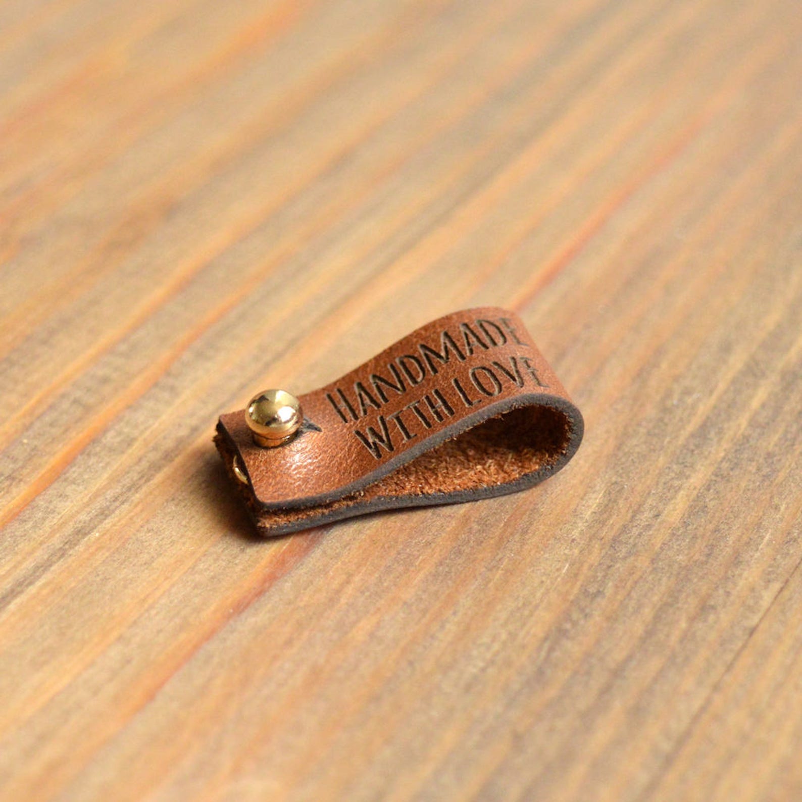 Leather labels handmade custom leather tags rivet tags Etsy