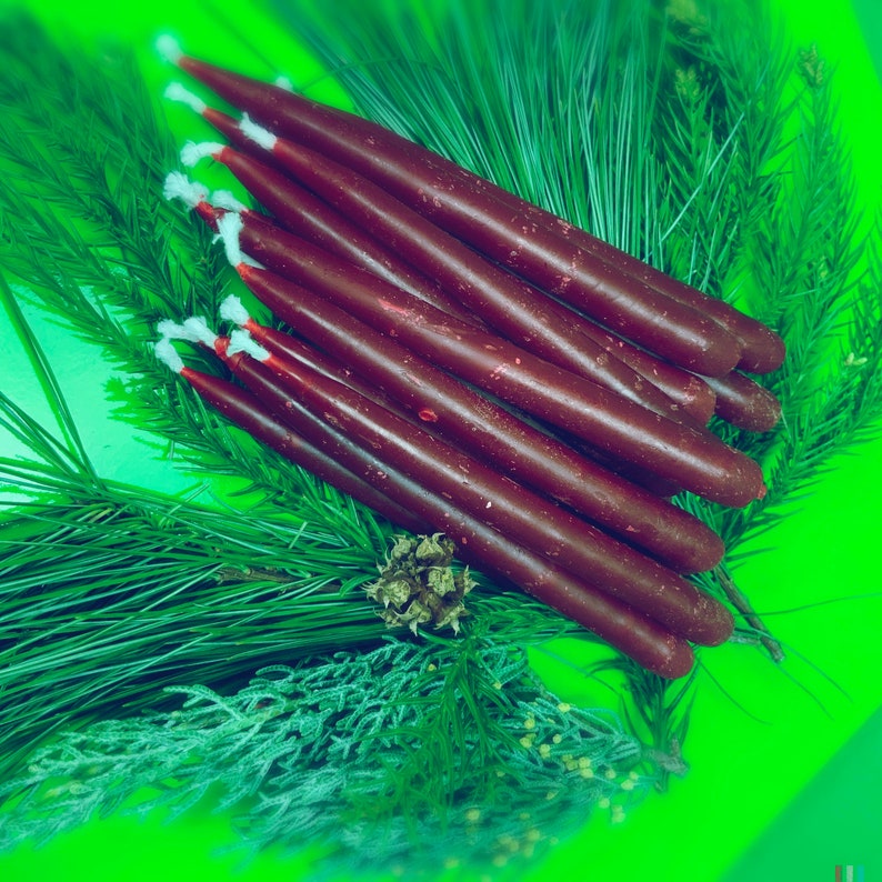 Christmas tree beeswax candle image 9