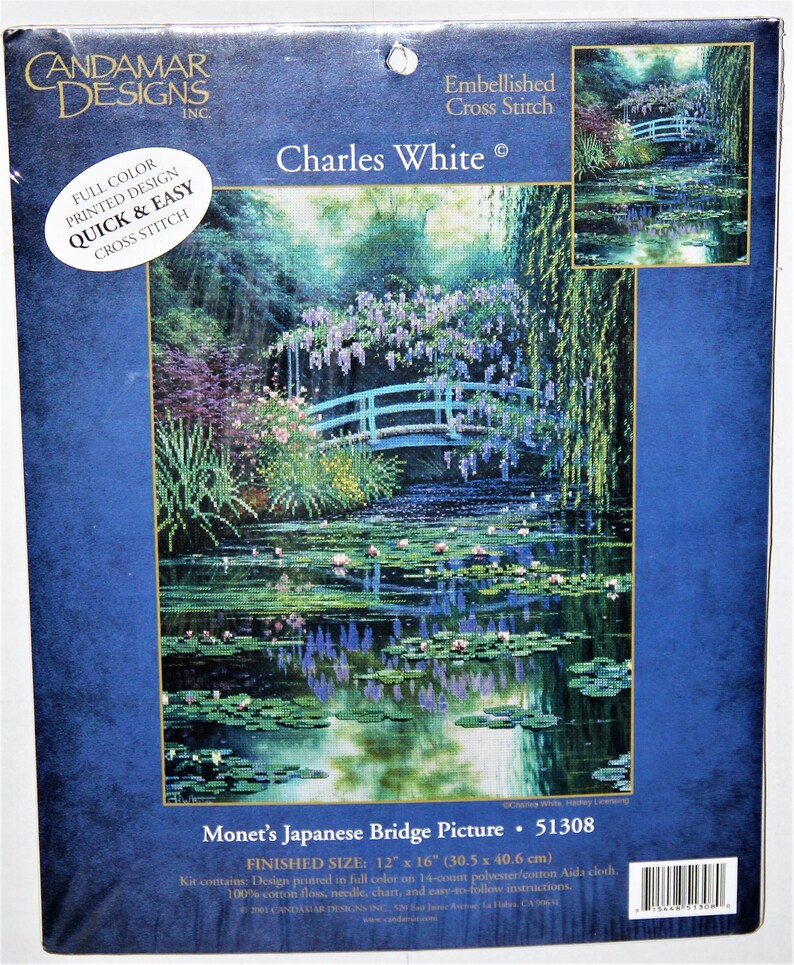 Candamar Cross Stitch Kit View From Monet/'s Bridge