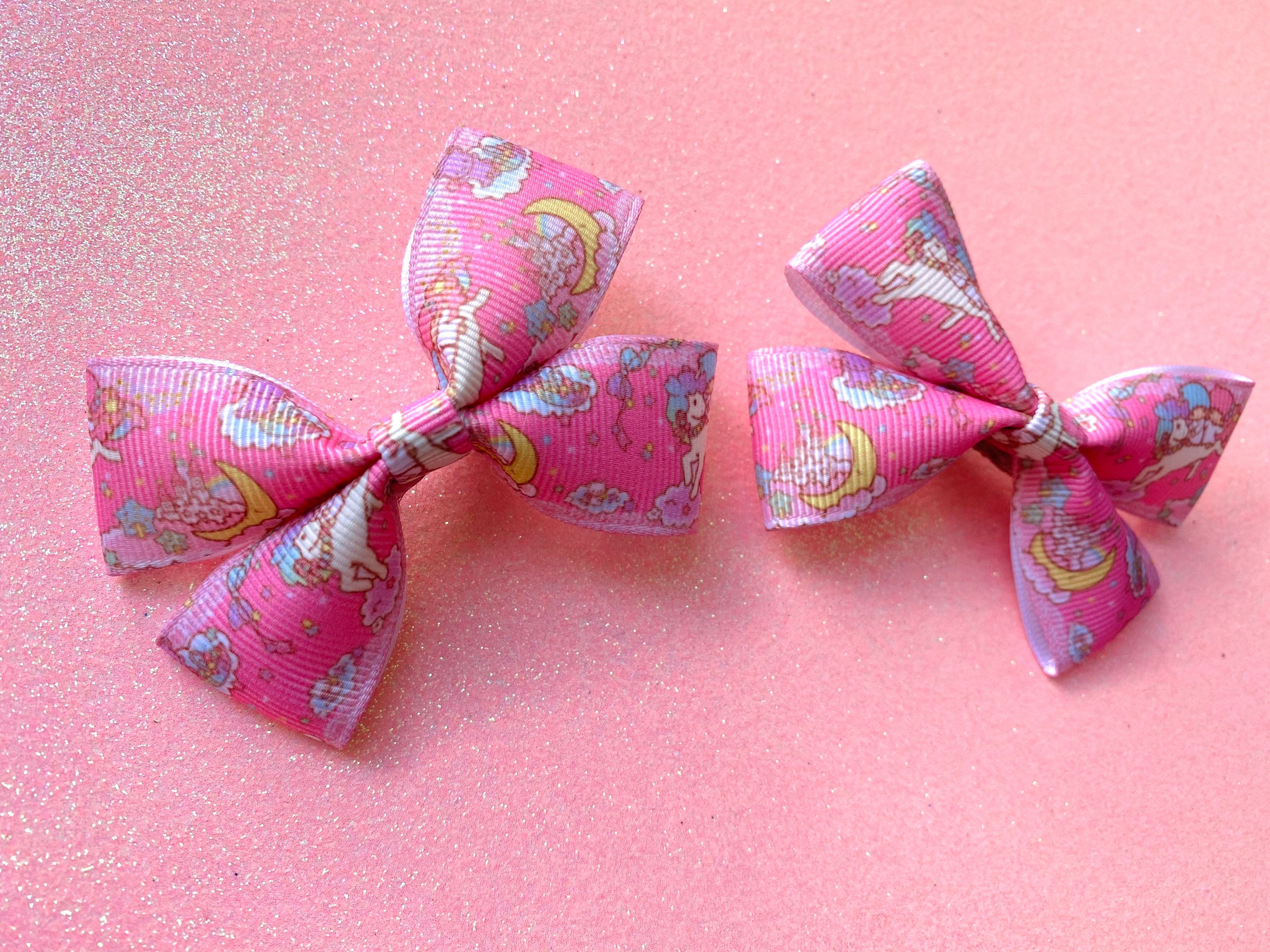 Kawaii Hair Bows Pair of Cute Pastel Hair Clips Etsy