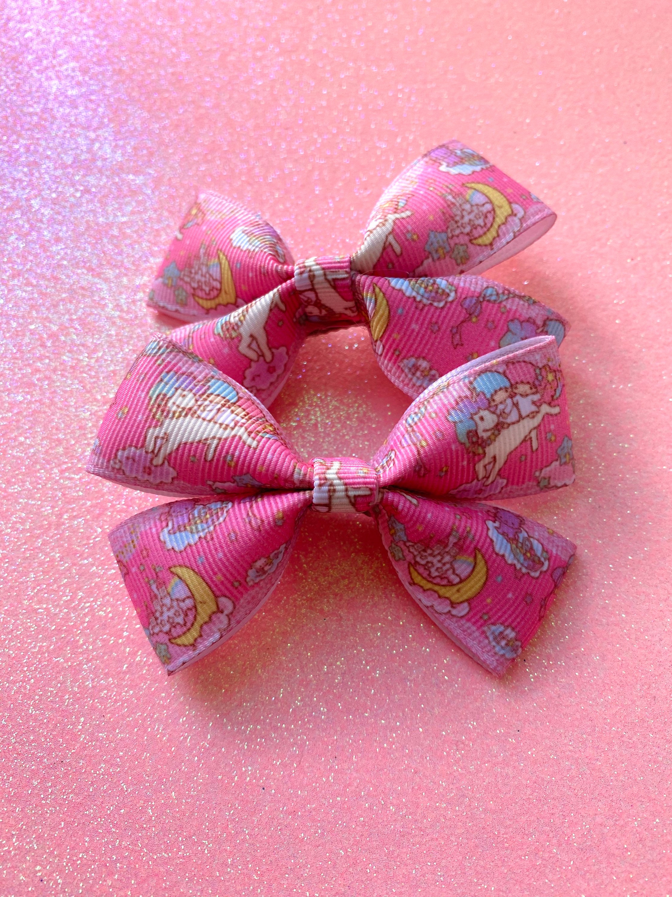 Kawaii Hair Bows Pair of Cute Pastel Hair Clips Etsy