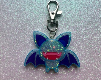 Resin Pokemon Keychain, Kawaii Zubat Hanging Dangle Keyring Charm