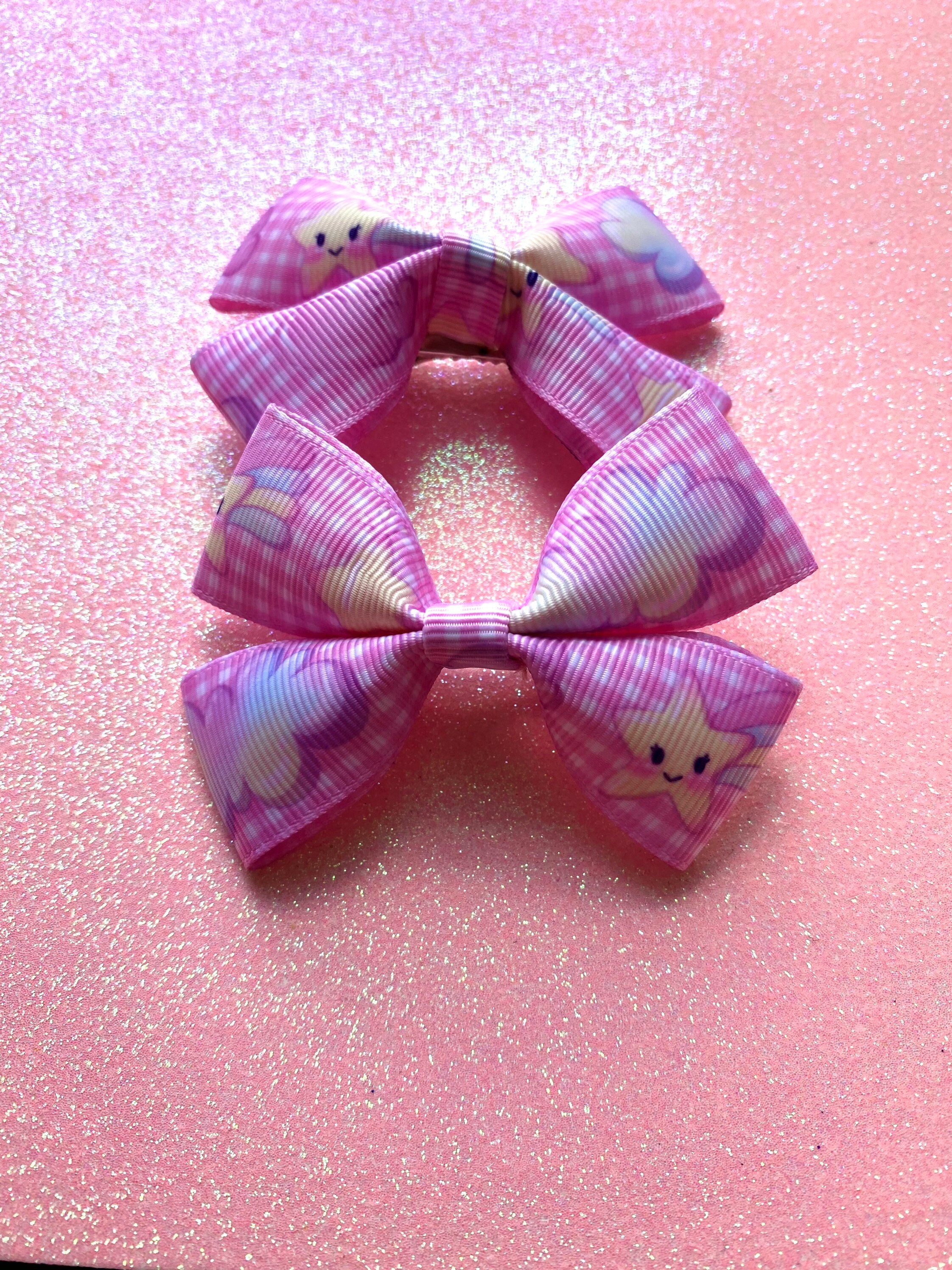 Kawaii Hair Bows Pair of Cute Pastel Hair Clips Etsy