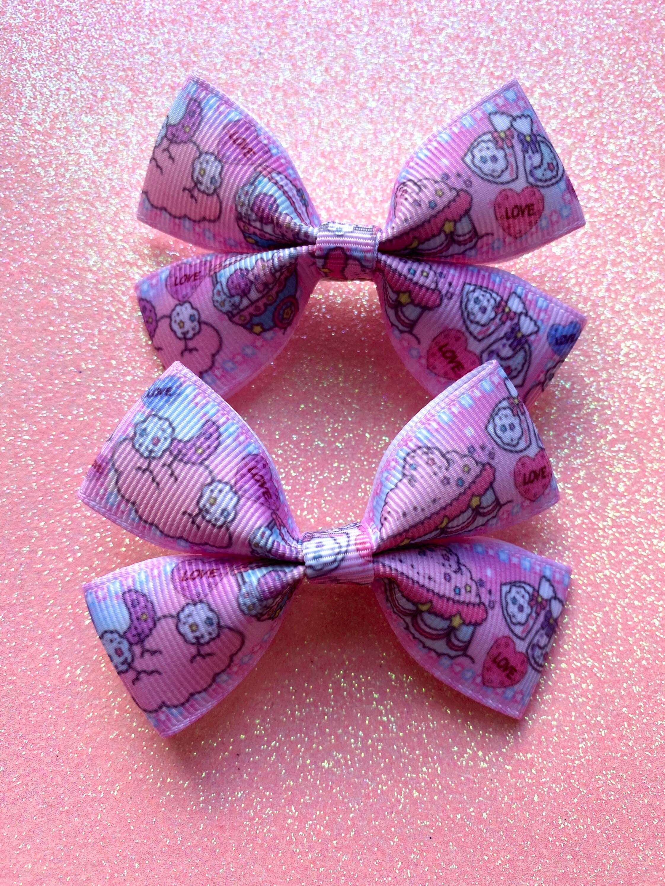 Kawaii Hair Bows Pair of Cute Pastel Hair Clips Etsy