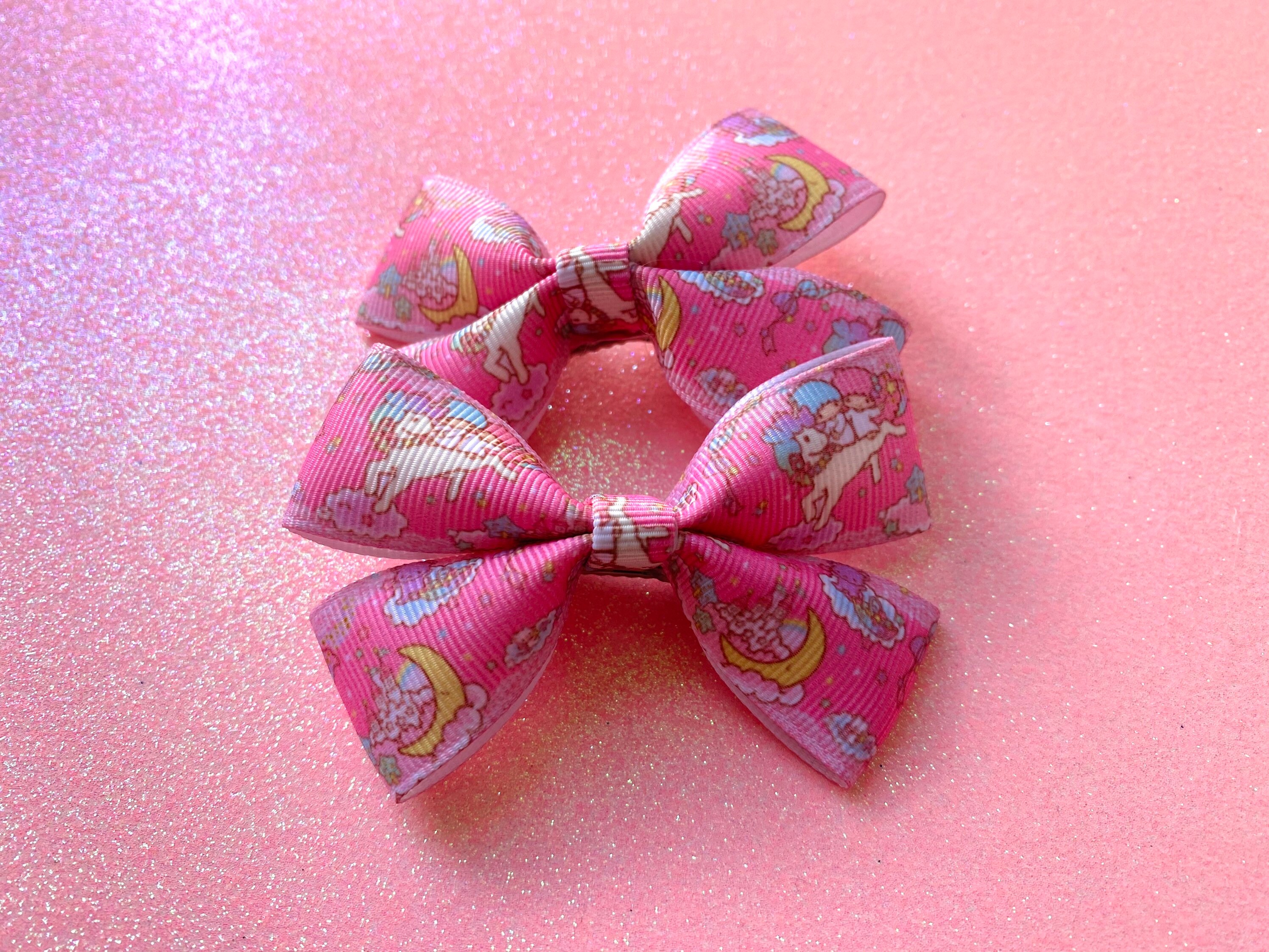 Kawaii Hair Bows Pair of Cute Pastel Hair Clips Etsy