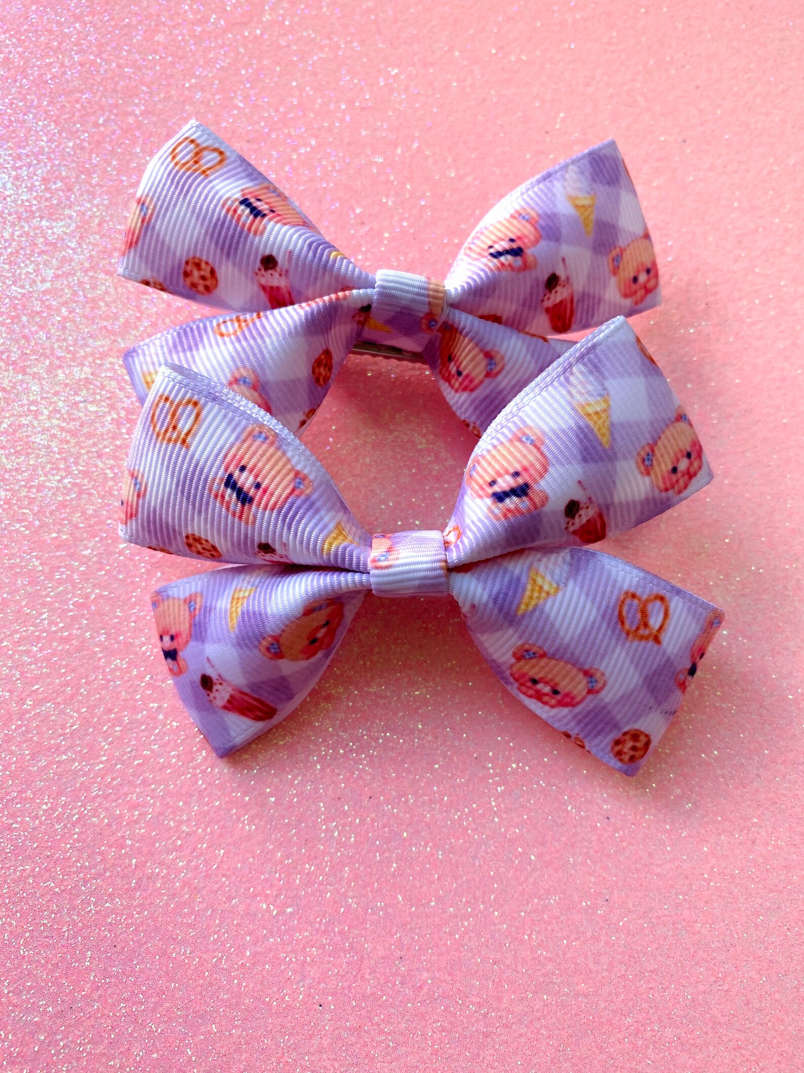 Kawaii Hair Bows Pair of Cute Pastel Hair Clips Etsy