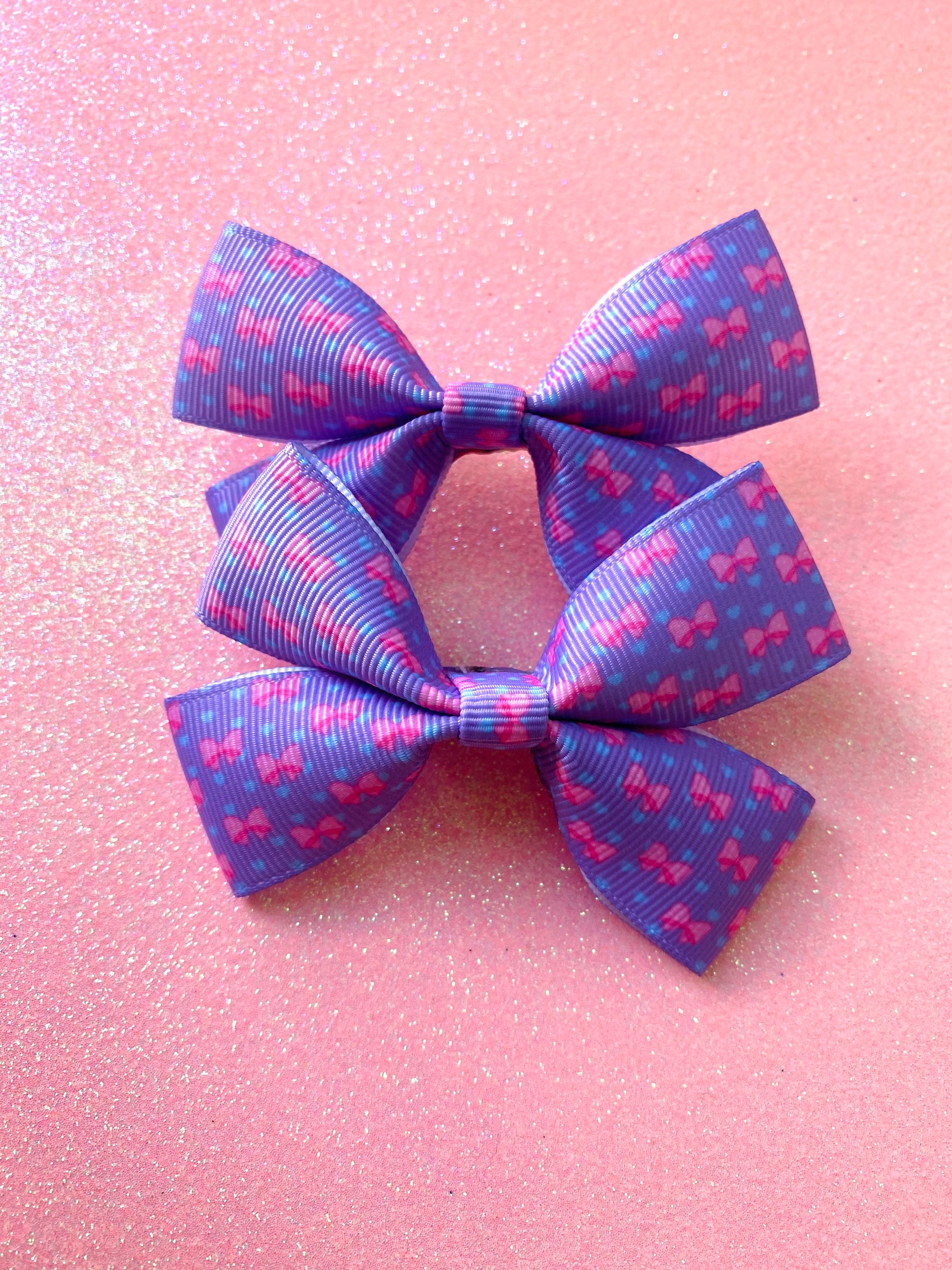 Kawaii Hair Bows Pair of Cute Pastel Hair Clips Etsy