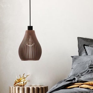 VYLDA | Modern Pendant Ceiling Light - Choice of Natural, Black, or Brown Finish, Multiple Sizes