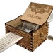 Love Story - Taylor Swift - Hand Crank Wood Paper Strip Music Box With Personalized Engraving - Laser Cut and Engraved 