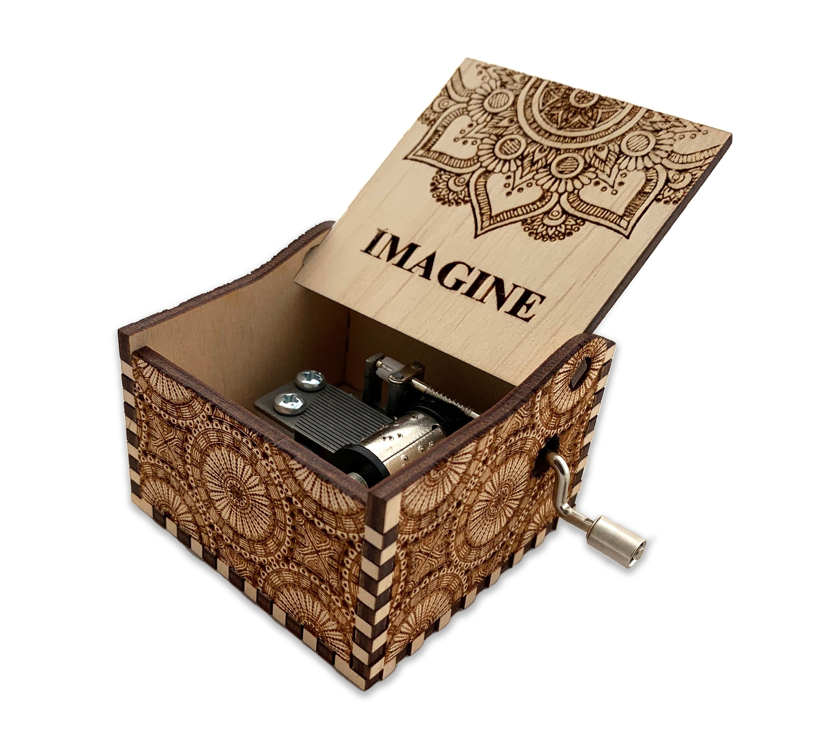 Imagine box. Wood Jewelry Box Laser Cut. Первая музыкальная шкатулка.