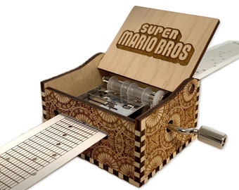 スーパーマリオ オルゴール：懐かしの18音木製ギフト - Etsy 日本