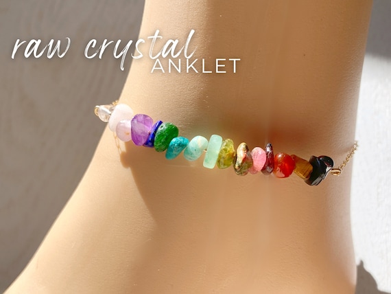 Healing crystal ankle best sale bracelet