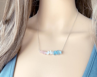 Fertility Support Crystal Necklace Silver, Pregnancy Manifestation Necklace, Handmade Crystal Healing Necklace Gold Fertility Necklace Gifts