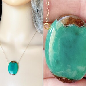 Large Chrysoprase Necklace, Large Green Stone Necklace, Natural Chrysoprase Crystal Pendant Necklace Gold, Chrysoprase Jewelry, EXACT STONE