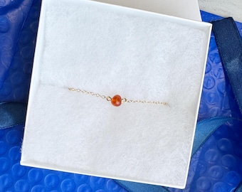 Bracelet en or et pierre précieuse rouge véritable, bracelet en cristal de cornaline fait main en argent sterling, cadeau pour les Lions, bijoux en cornaline, pierres d'attraction