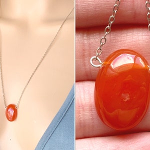 Carneool ketting zilver of goud, rode stenen ketting, echte Carneool kristallen sieraden, sacrale chakra ketting, verjaardagscadeau EXACTE STEEN