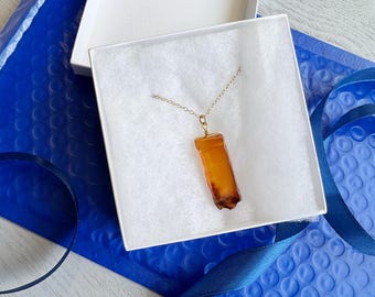 Roter Kristall Halskette Gold, Handgefertigte Karneol Halskette Sterling Silber, Roter Edelstein Anhänger, Orange Stein Schmuck, Liebeszauber Anziehungskraft