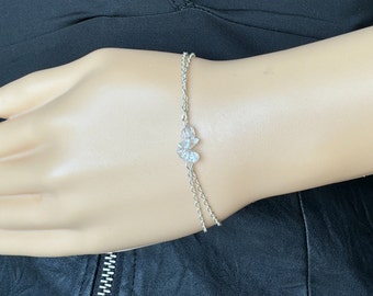 Natuurlijke kwartskristal armband 14k Gold Filled Clear Quartz armband zilver, beste verjaardagscadeaus voor moeder, sierlijke kristal helende armband