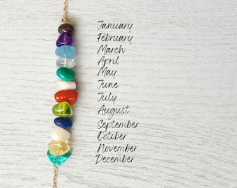 DIY Crystal Anklet Silver or Gold, Build Your Own Custom Gemstone Jewelry for Women, Unique Birthday Gift for Moms Keepsake Ankle Bracelets