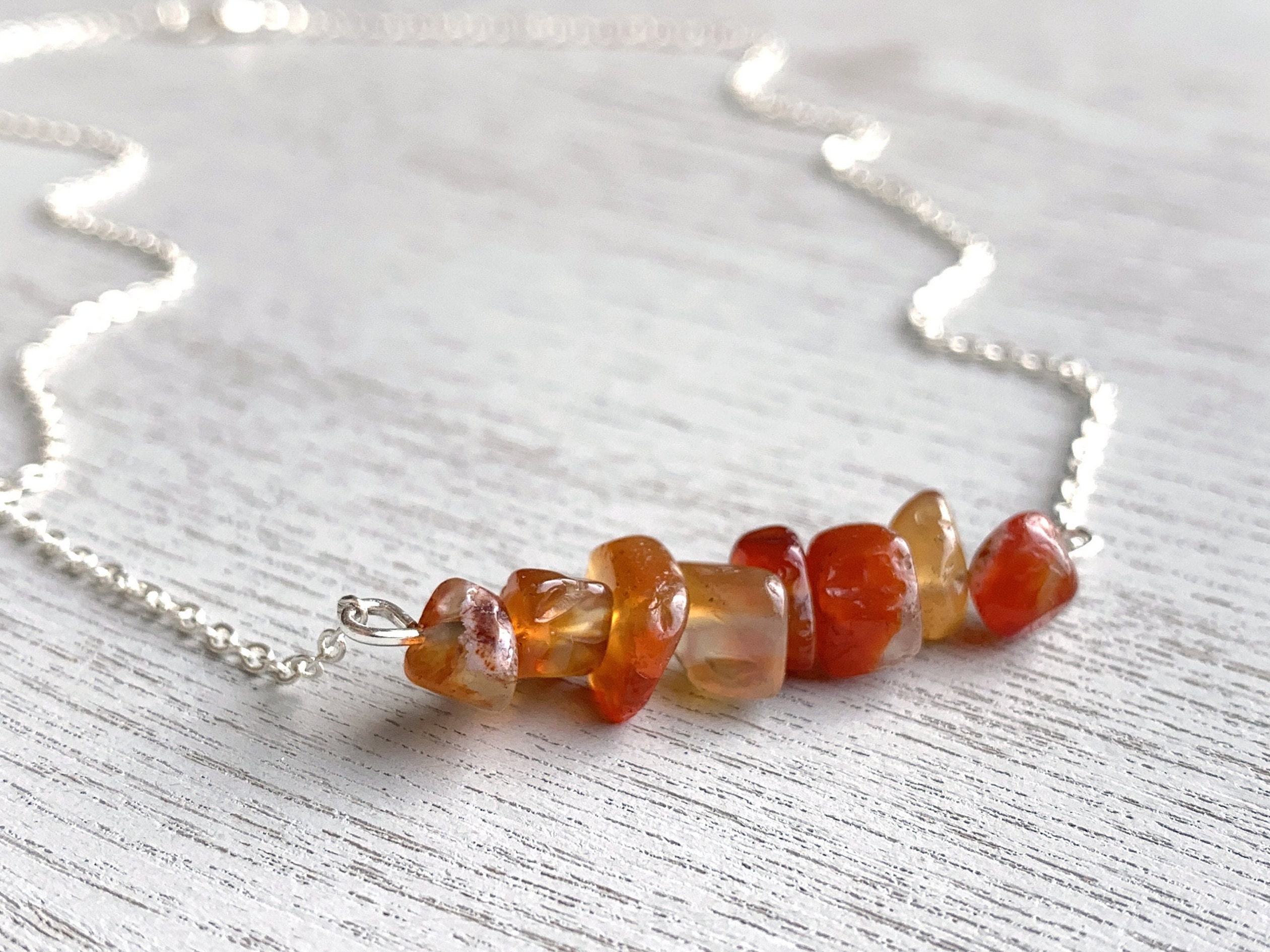 CARNELIAN NECKLACE Raw Carnelian Necklace Carnelian Gold Etsy